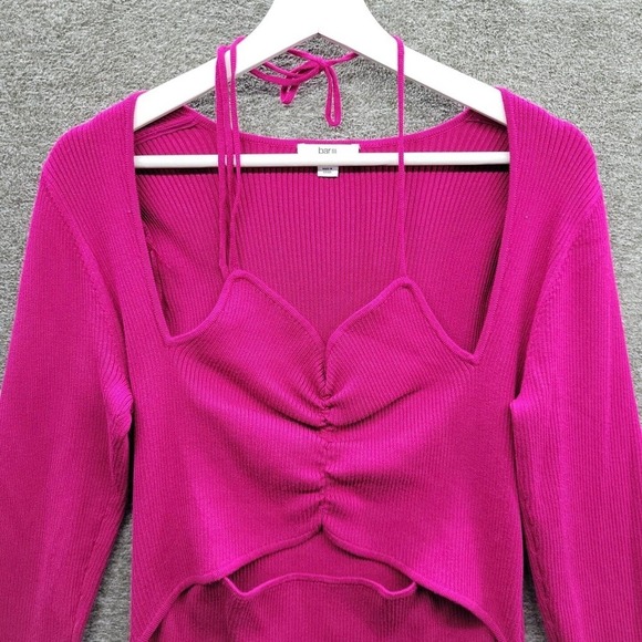 Bar III Trendy Cutout Knit Sweater Dress Bodycon Size 0X NWT - Picture 2 of 11